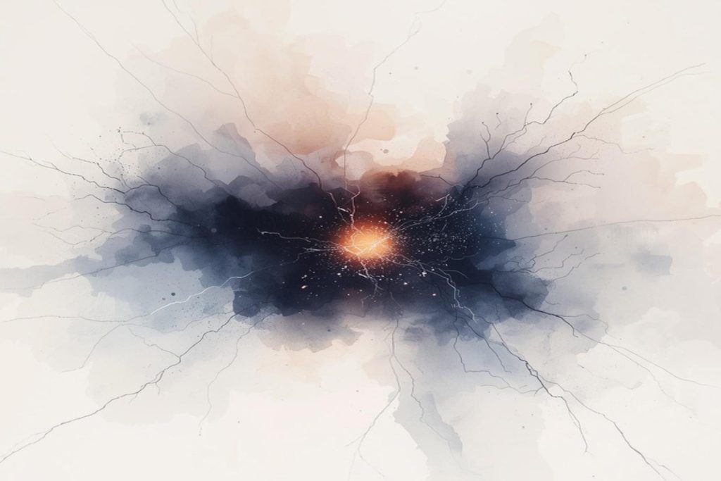 Abstract representation of plasma energy supporting collagen remodeling and structural skin regeneration in midlife skin