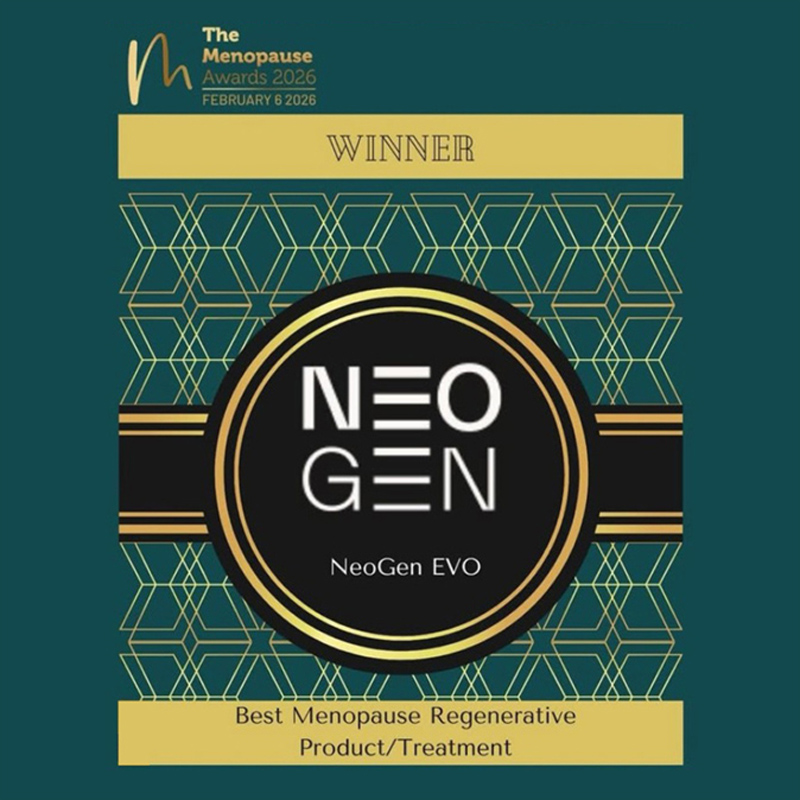 NeoGen EVO winner of Best Menopause Regenerative Product and Treatment at the 2026 Menopause Awards